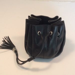 Givenchy small pouch pumpkin bag in black leather.
